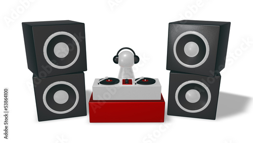 Illustration: disc jockey disc jockey