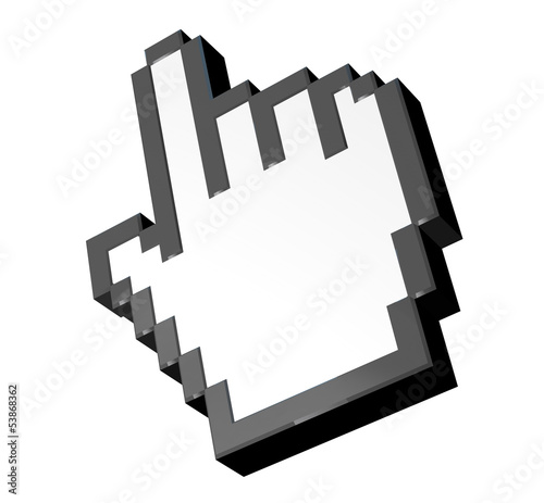 Illustration: Hand cursor 3d Hand cursor 3d