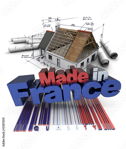 Illustration: House construction made in France House construction made in France