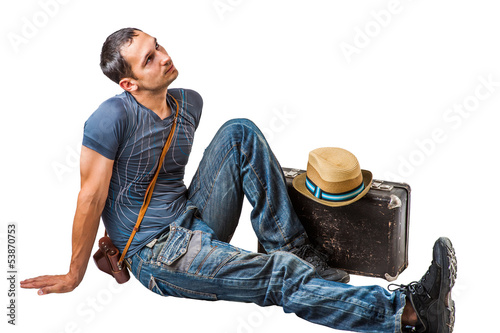 Photo: Young handsome man on white background Young handsome man on white background