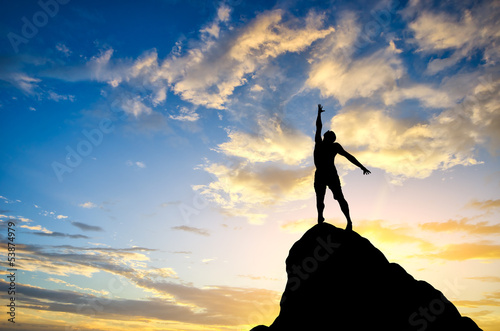Illustration: man on top man on top
