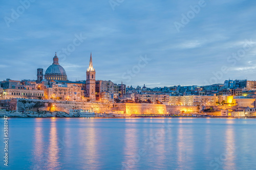 Photo: Valletta seafront skyline view, Malta Valletta seafront skyline view, Malta