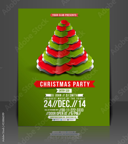 Vector: Christmas Party, Brochure, Flyer, Magazine Cover Christmas Party, Brochure, Flyer, Magazine Cover