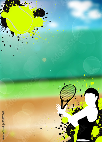 Illustration: Tennis sport background Tennis sport background