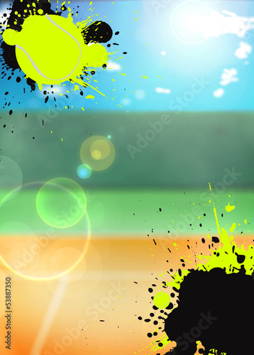 Illustration: Tennis sport background Tennis sport background