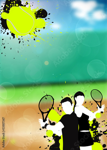 Illustration: Tennis sport background Tennis sport background