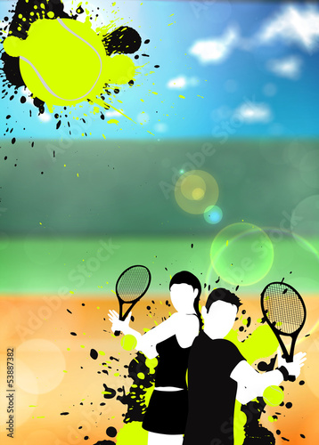 Illustration: Tennis sport background Tennis sport background
