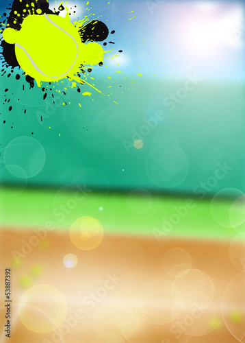 Illustration: Tennis sport background Tennis sport background