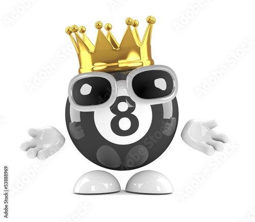 Illustration: 8 ball is king 8 ball is king