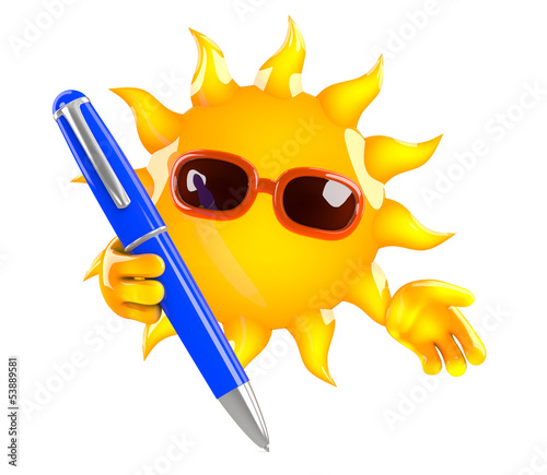 Illustration: Sunshine has a pen Sunshine has a pen