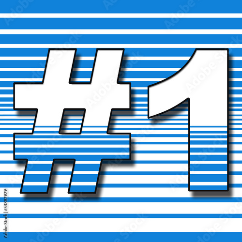 Illustration: Number 1 Stripe Background Number 1 Stripe Background