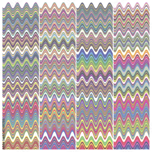 Vector: Set of geometric vector waves Set of geometric vector waves