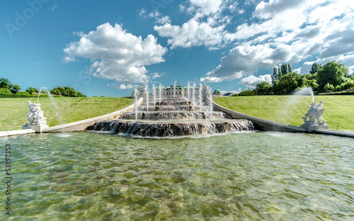 Photo: Fountain in Belvedere palace. Vienna, Austria Fountain in Belvedere palace. Vienna, Austria