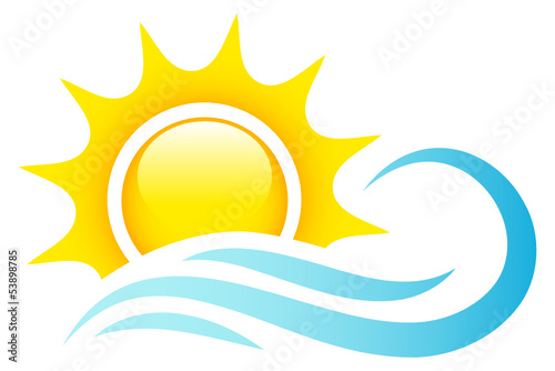 Vector: Sun, Ocean & Waves Sun, Ocean & Waves