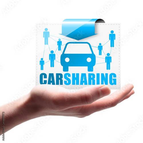 Photo: Carsharing! Button, Icon Carsharing! Button, Icon