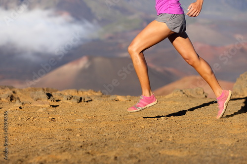 Photo: Running sport fitness woman - closeup Running sport fitness woman - closeup
