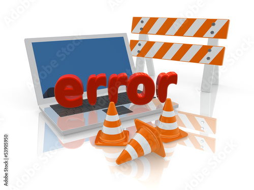 Illustration: error under construction concept error under construction concept