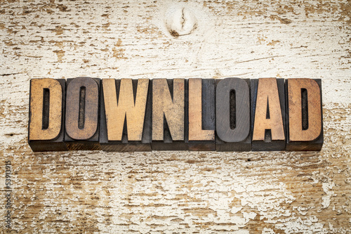 Photo: download word in wood type download word in wood type