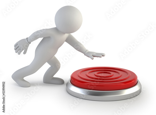 Illustration: 3d small people - button 3d small people - button