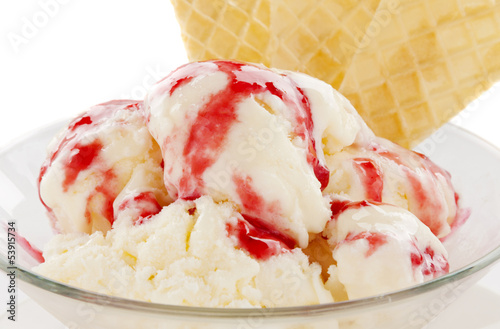 Photo: Ice Cream With Topping Ice Cream With Topping