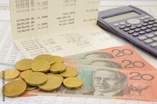 Photo: currency and paper money of Australia currency and paper money of Australia