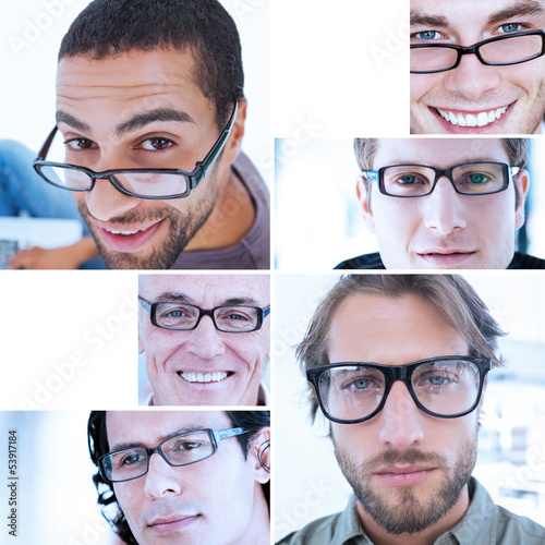 Photo: Collage of different pictures of handsome men Collage of different pictures of handsome men
