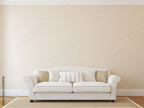 Illustration: Living-room interior. Living-room interior.