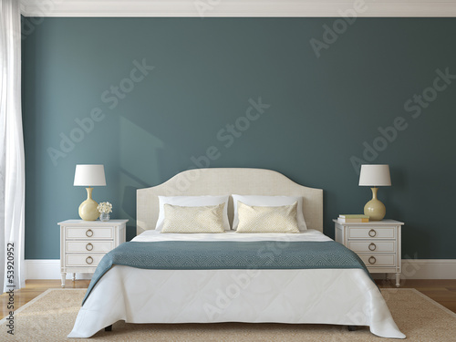 Illustration: Bedroom interior. Bedroom interior.