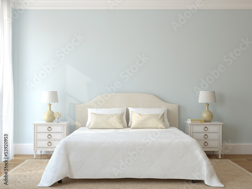 Illustration: Bedroom interior. Bedroom interior.