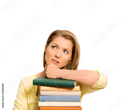 Photo: Frau mit Büchern Frau mit Büchern