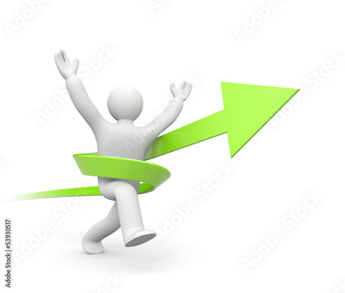 Photo: Person running to success Person running to success