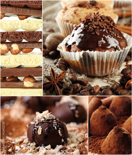 Photo: Collage of dessert Collage of dessert