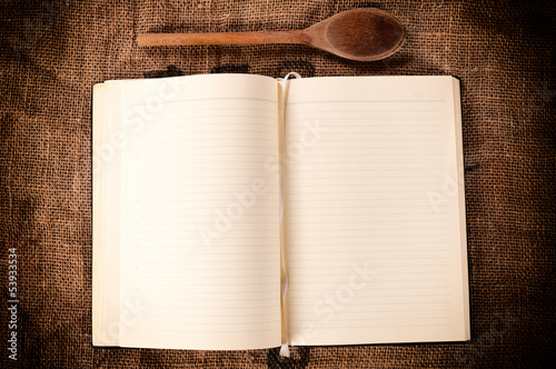 Photo: Blank cookbook Blank cookbook