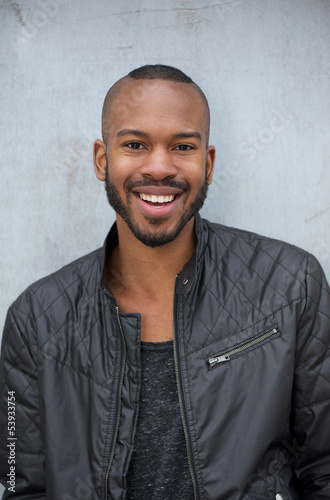 Photo: African american man with happy expression on face African american man with happy expression on face