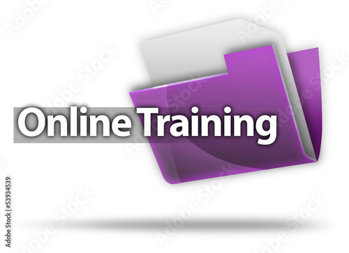 Illustration: 3D Style Folder Icon "Online Training" 3D Style Folder Icon "Online Training"