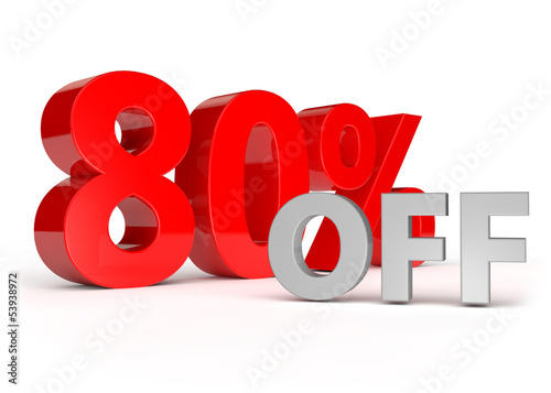 Illustration: 80 percent off 80 percent off