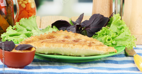Photo: Tasty chebureks with fresh herbs Tasty chebureks with fresh herbs