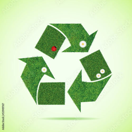 Vector: Grass recycle icon Grass recycle icon