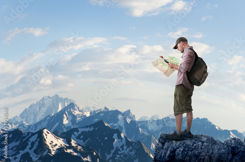 Photo: man hiking man hiking