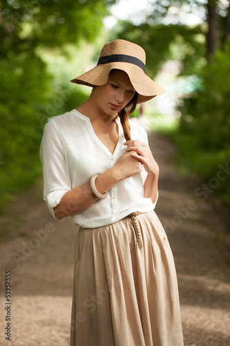Photo: Young stylish girl sad about something Young stylish girl sad about something
