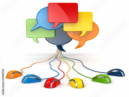 Illustration: Concept of social network. Forum or chat bubble speech. Concept of social network. Forum or chat bubble speech.