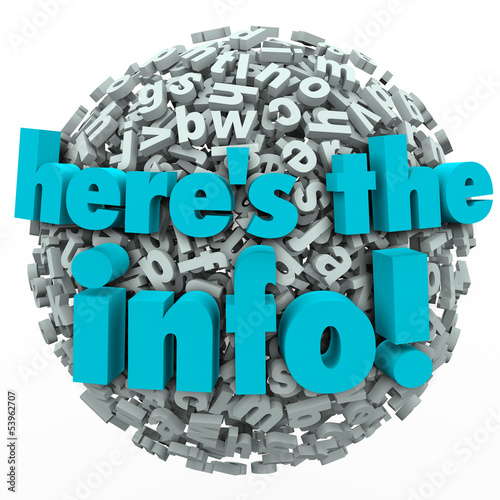 Illustration: Here's the Info Research Survey Results 3D Letter Sphere Here's the Info Research Survey Results 3D Letter Sphere