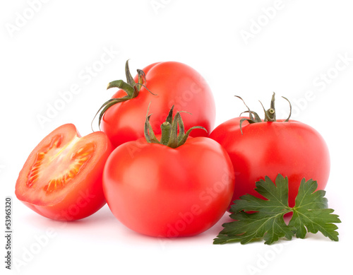 Photo: Tomato vegetables and parsley leaves Tomato vegetables and parsley leaves