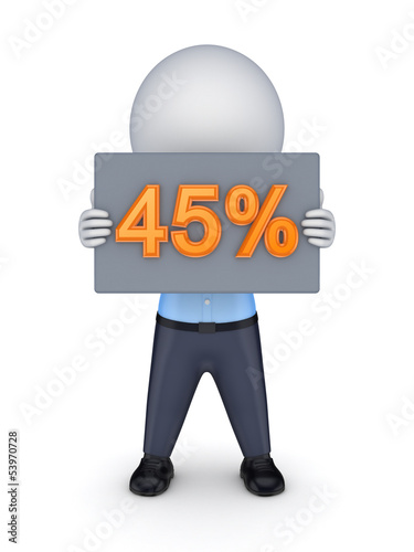 Illustration: 45 percents. 45 percents.