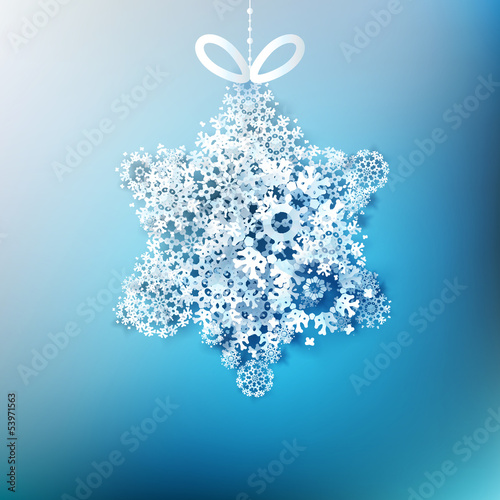 Vector: Christmas star made from snowflakes. EPS 10 Christmas star made from snowflakes. EPS 10