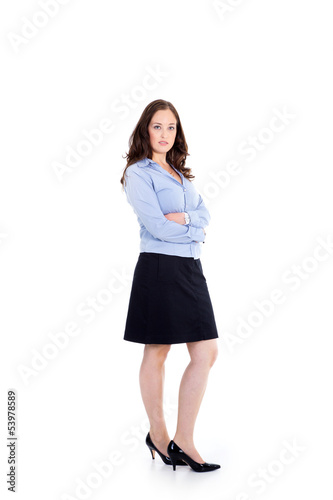 Photo: Business Frau stellt sich vor Business Frau stellt sich vor