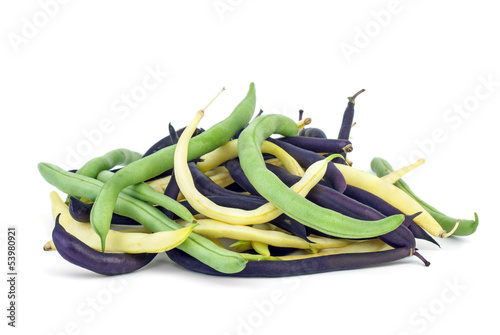 Photo: Purple, green and yellow Wax Snap Beans Purple, green and yellow Wax Snap Beans