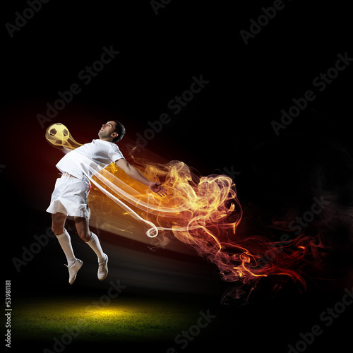 Photo: Football player with ball Football player with ball