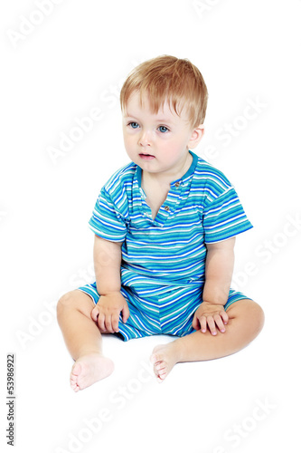 Photo: boy on white background boy on white background