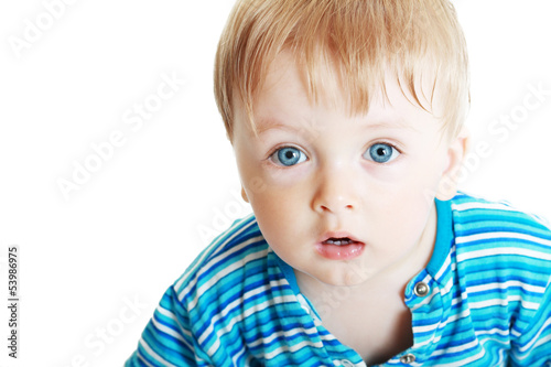 Photo: boy on white background boy on white background